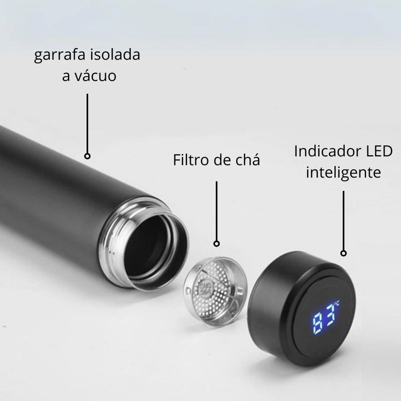 Garrafa Térmica Com Mediador De Temperatura Digital